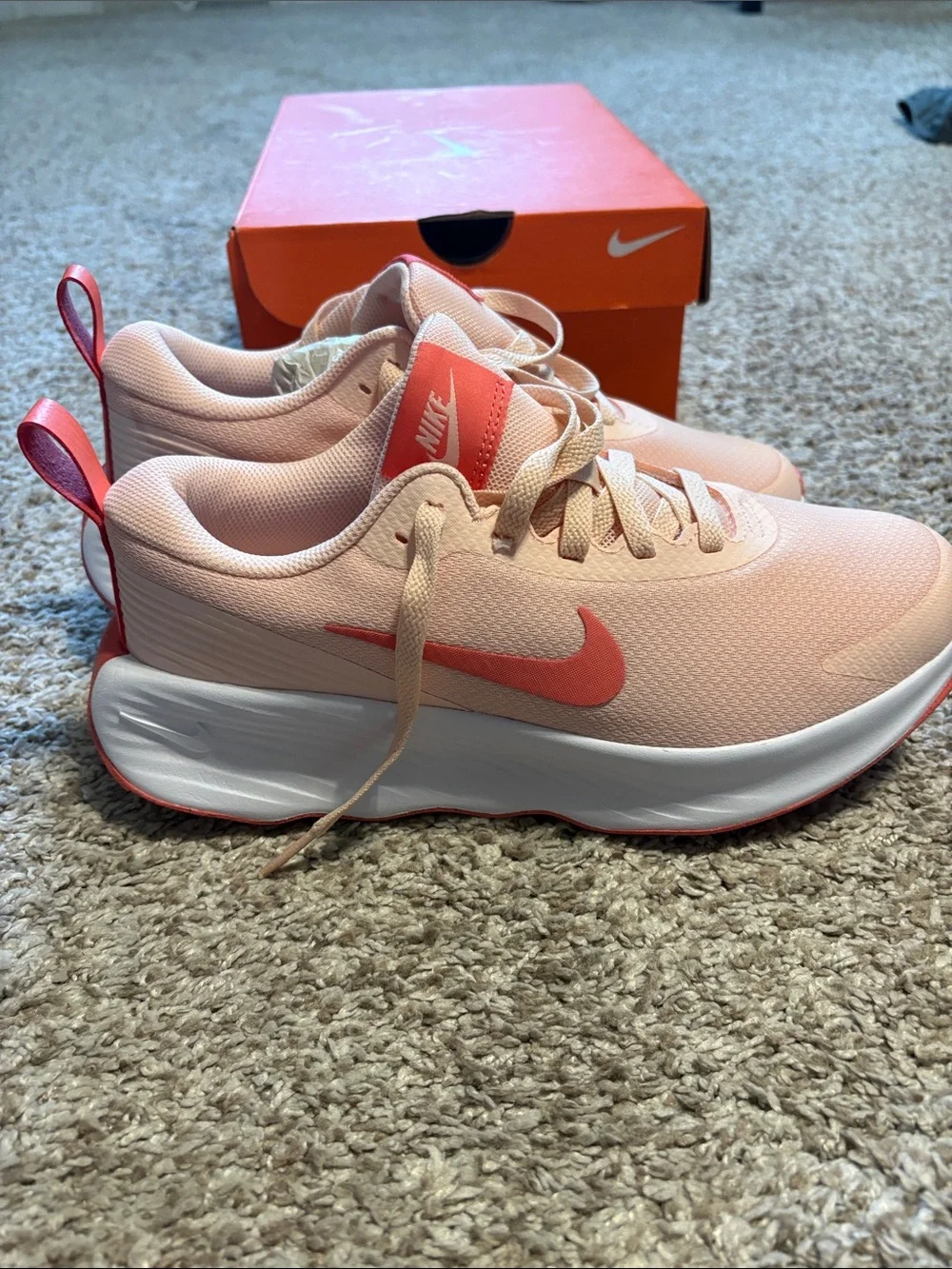 Nike Pink Coral and White Women’s Sneakers